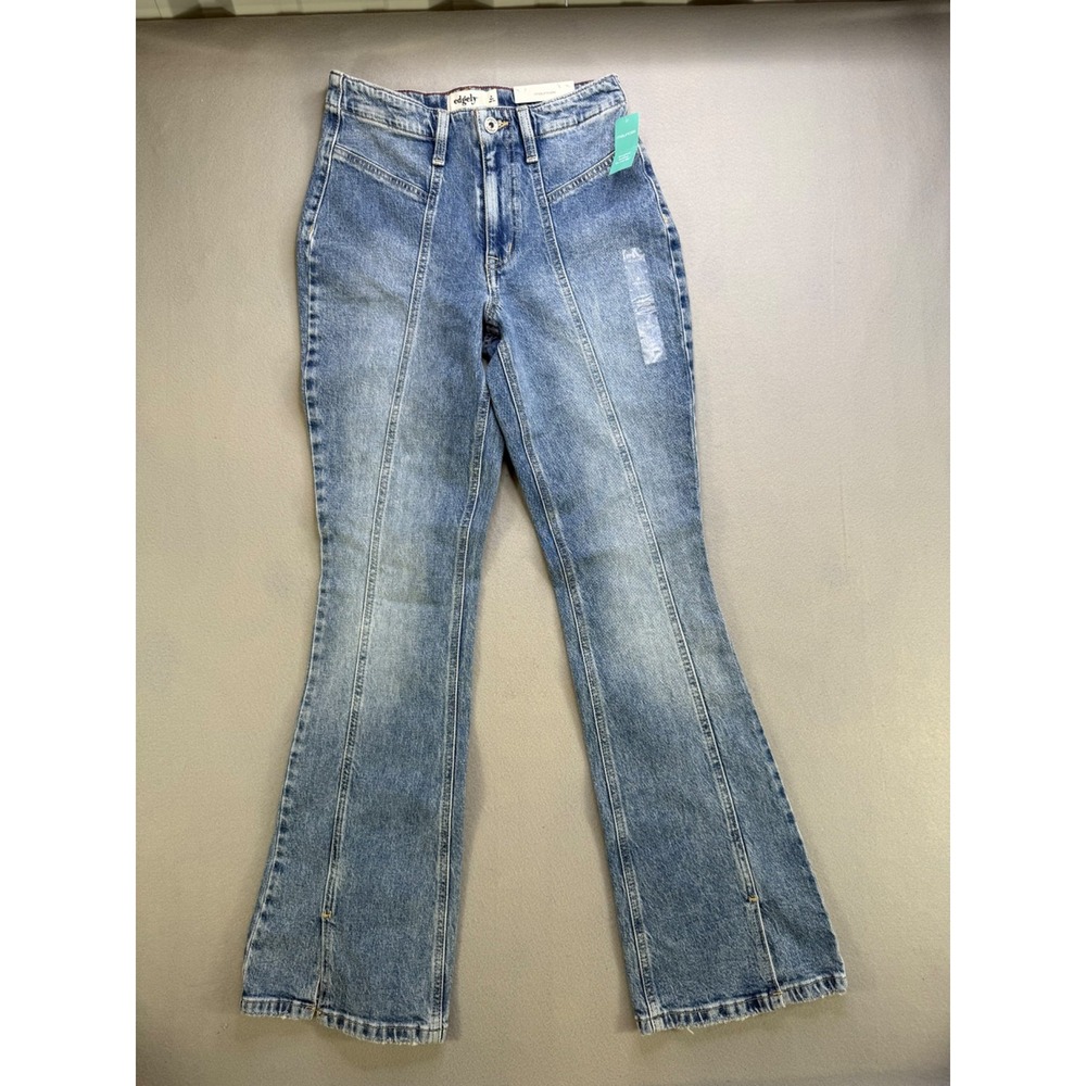 Edgel y Flare High Rise‎ Jeans Women's Size 6 Light Wash Denim New w Tags